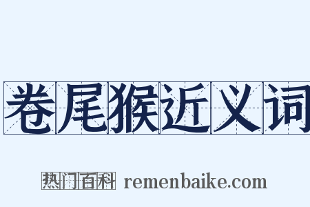 卷尾猴近义词是什么意思的图片